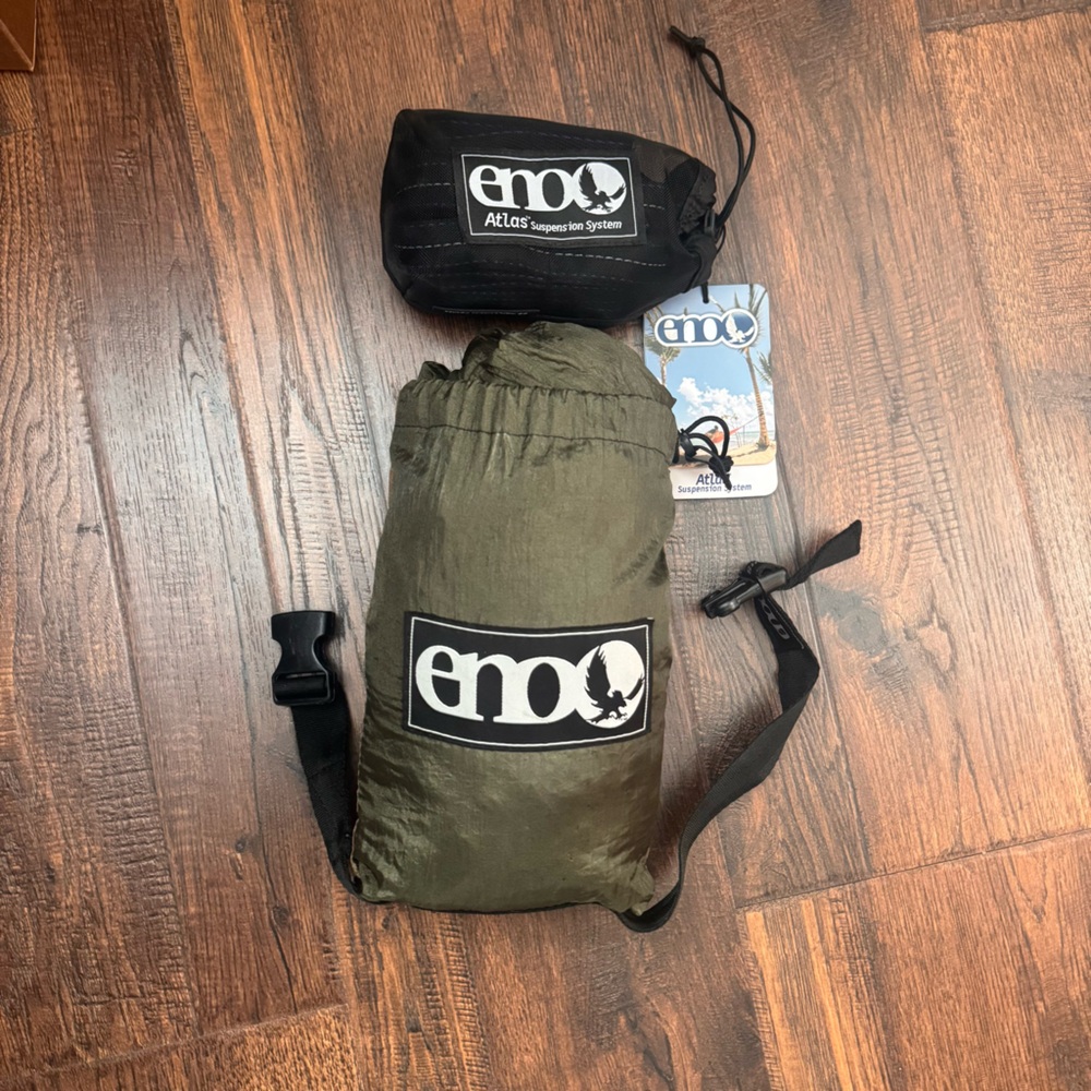 ENO Green and Black Hammock Set